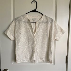 Madewell Floral Lace Button-Up Blouse